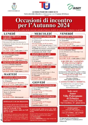 AUSER Occasioni di incontro autunno 2024